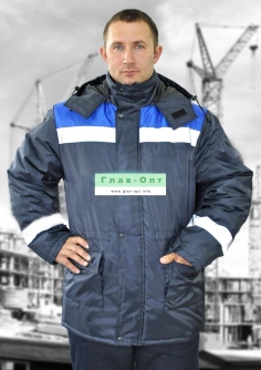 Куртка рабочая зимняя мужская "Стандарт" (темно-синий) №УФР-Р-71