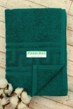 Полотенце гладкокрашеное (50х90, 380 гр., темно-зеленый) №БРТ-ВТ50-90Г-507