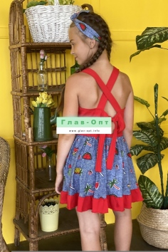 Сарафан детский - синий №Н-5074