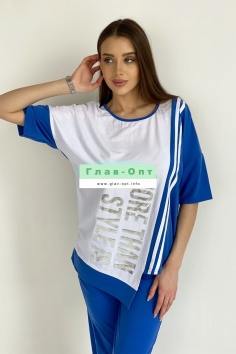 Футболка - синий №Н-8086