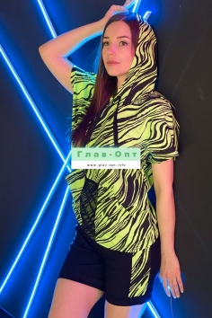 Шорты - черный+салатовый №Н-8071