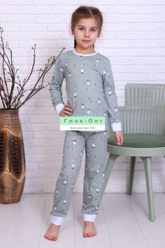 Пижама детская с брюками на манжетах (гуси) №И-ПЖ6