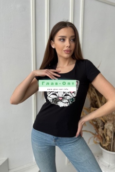 Футболка - черный №Н-8216