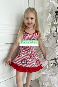 Сарафан детский - красный №Н-5109