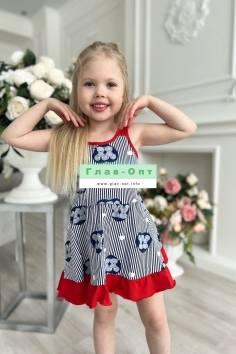 Сарафан детский - синий №Н-5109