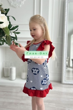 Платье детское - синий №Н-5108