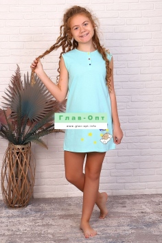 Сорочка детская - бирюза №Н-15207