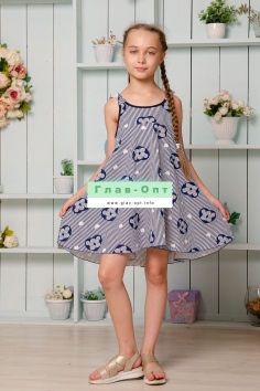Сарафан детский - синий №Н-5122
