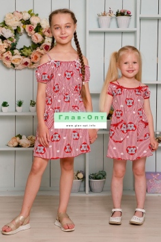 Платье детское - красный №Н-5119