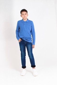 Поло на мальчика с длинным рукавом (8-12 лет) №ОР1475-3