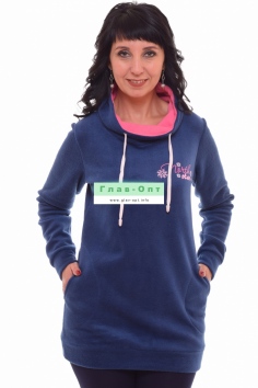 Толстовка женская (синий) №НК-6-107Г (2П/501)