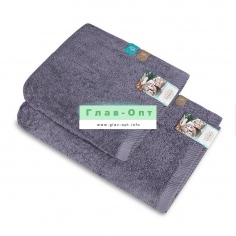 Полотенце махровое "Буржуа Нуво" (серый) №ПВСЛ-ПЛ-0035 (4П/201)