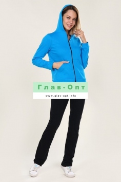 Костюм "Вентура" (толстовка + черные брюки, голубой) №Р-43-3 (4п/116)