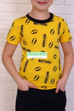 Футболка на мальчика "Супергерой" (желтый) №МРЛ-ФТ.0180 (24/423)