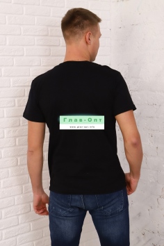 Футболка мужская (черный) №БРТ-Ф-05 (4П/107)